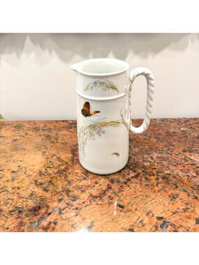 Vintage Haviland & Co Limoges Butterfly Meadow Pitcher Anchor Design Handle
